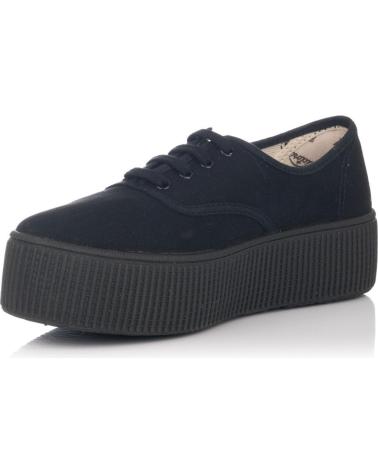 Deportivas de Mujer VICTORIA ZAPATILLAS DE LONA NEGRAS 116101 NEGRO