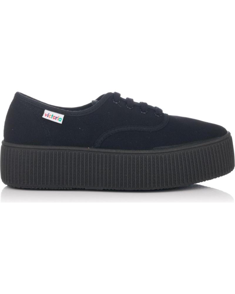 Deportivas de Mujer VICTORIA ZAPATILLAS DE LONA NEGRAS 116101 NEGRO