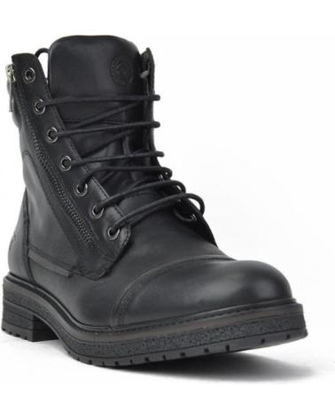Man Mid boots KANGAROOS BOTINES DE HOMBRE 663-11 PIEL NEGROPIEL NEGRO