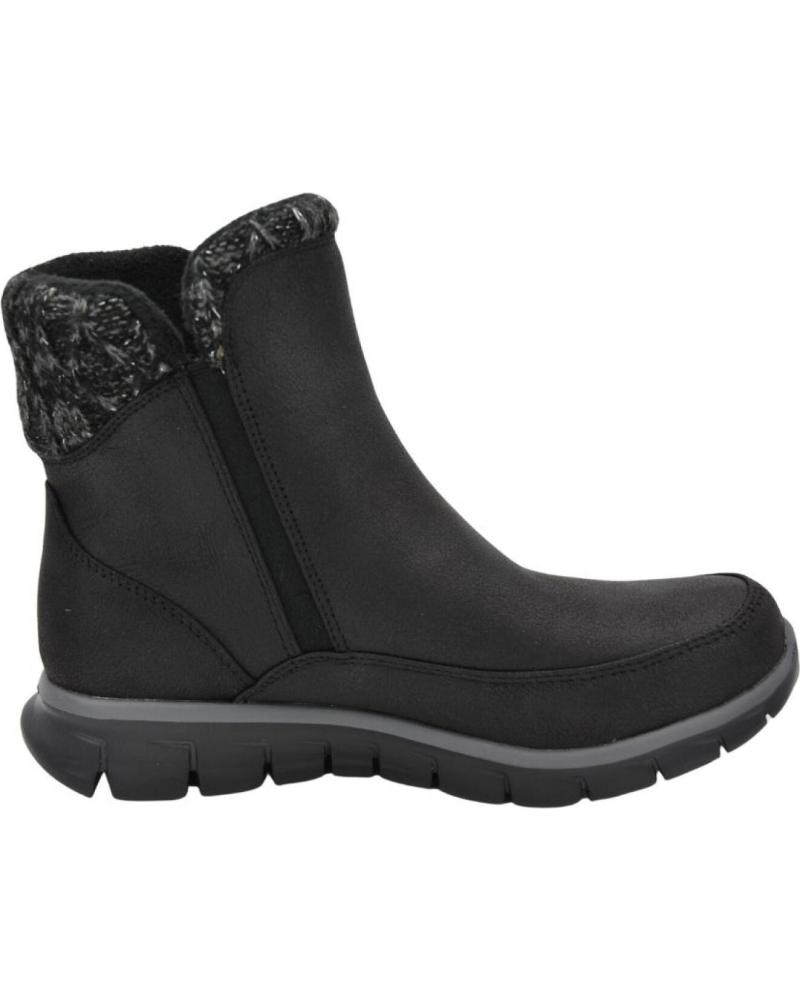 Stivaletti per Donna SKECHERS - BOTA DE MUJER DE PIEL VEGANA SUELA ANTIDESLIZA BBK
