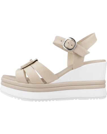 Sandali per Donna NERO GIARDINI SANDALIA CUNA 7 CM BEIGE