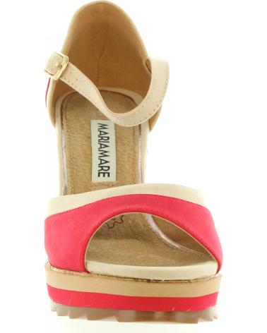Zapatos de cuña per Donna MARIA MARE 65895 TEXT ROJO-ARENA
