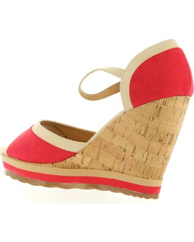 Zapatos de cuña per Donna MARIA MARE 65895 TEXT ROJO-ARENA