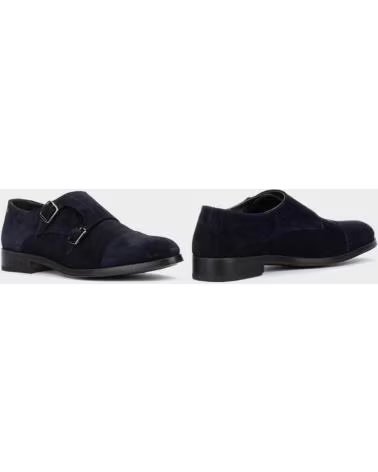 MARTINELLI HERRENSCHUHE AUS VELOURSLEDER MIT DOPPELSCHNALLE IN MARINEBLAU MARINO