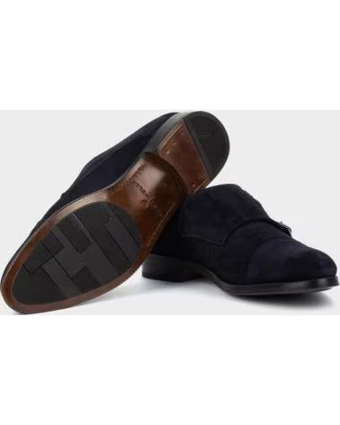 MARTINELLI HERRENSCHUHE AUS VELOURSLEDER MIT DOPPELSCHNALLE IN MARINEBLAU MARINO