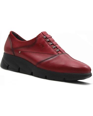 Woman Zapatos de tacón FLUCHOS F0587 BURDEOS ZAPATO VELCRO TACON DE GOMA BURDEOS