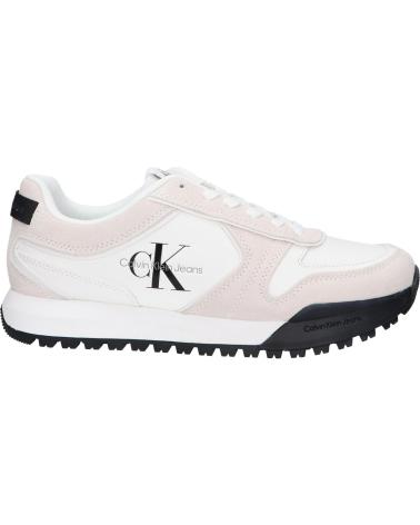 Sportivo per Uomo CALVIN KLEIN YM0YM00624 TOOTHY RUNNER 01W BRIGHT WHITE-BLACK