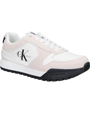 Esportes  de Homem CALVIN KLEIN YM0YM00624 TOOTHY RUNNER 01W BRIGHT WHITE-BLACK