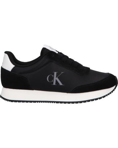 Sportif pour Femme CALVIN KLEIN YW0YW01615 RUNNER LACEUP 0GM BLACK-BRIGHT WHITE