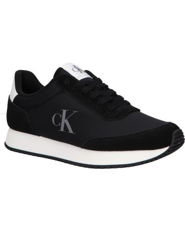Sportif pour Femme CALVIN KLEIN YW0YW01615 RUNNER LACEUP 0GM BLACK-BRIGHT WHITE