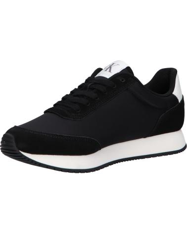 Sportif pour Femme CALVIN KLEIN YW0YW01615 RUNNER LACEUP 0GM BLACK-BRIGHT WHITE