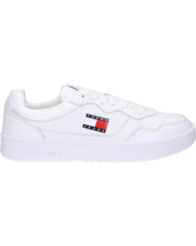 Sportif pour Homme TOMMY HILFIGER EM0EM01443 CUPSOLE LEATHER ESS YBR WHITE