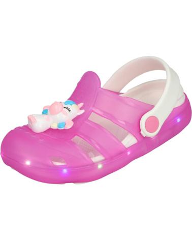 Chanclas de Niña CONGUITOS COSH11100 ZUECOS UNICORNIO CON LUCES ROSA