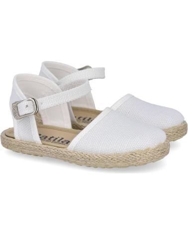 Sandalen für Mädchen BATILAS 45831 ALPARGATAS DE ESPARTO PARA NINA BLANCO