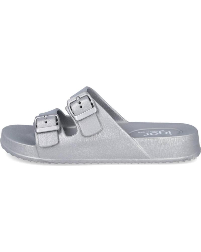 Zehansandalen für Damen IGOR S10327-201 HABANA CHANCLAS PLAYA MUJER METALICO PLATA