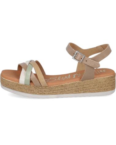 Sandalen für Damen OH MY SANDALS 5430 SANDALIAS DE CUNA PLANA DE MUJER DUNA TAUPE COMBINADO