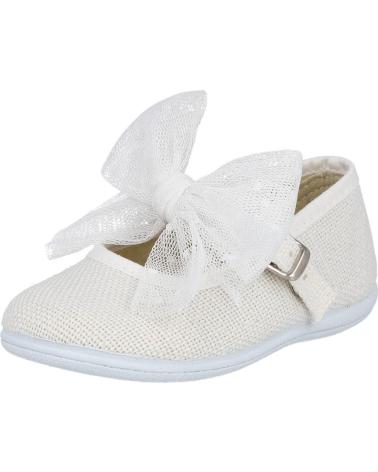 Scarpe-De-Niña-L&R-SHOES-LR-SHOES-VUL254-LC-7-MERCEDITAS-LONA-N-BLANCO