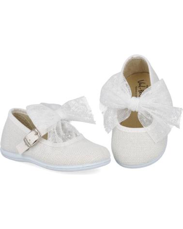 Scarpe-De-Niña-L&R-SHOES-LR-SHOES-VUL254-LC-7-MERCEDITAS-LONA-N-BLANCO