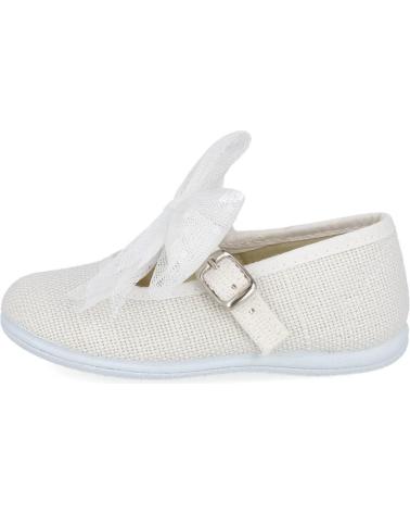 Scarpe-De-Niña-L&R-SHOES-LR-SHOES-VUL254-LC-7-MERCEDITAS-LONA-N-BLANCO
