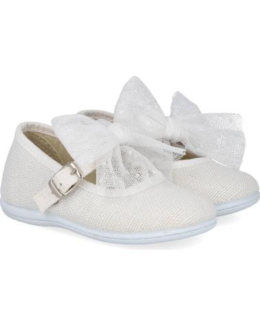 Scarpe-De-Niña-L&R-SHOES-LR-SHOES-VUL254-LC-7-MERCEDITAS-LONA-N-BLANCO