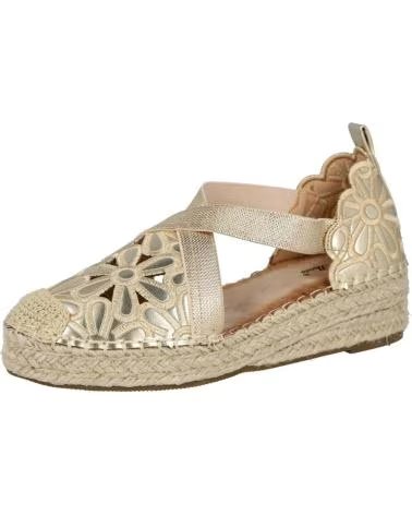 SANDALI DA DONNA L&R SHOES 3Q46-42 ZEPPA IN ESPARTO ORO
