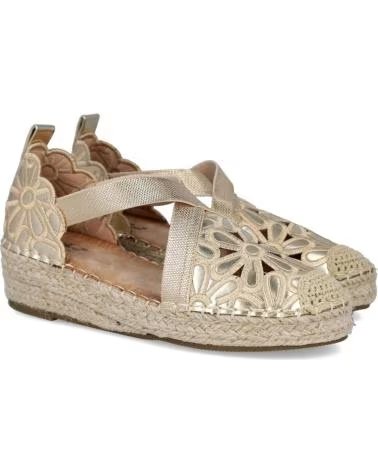 SANDALI DA DONNA L&R SHOES 3Q46-42 ZEPPA IN ESPARTO ORO