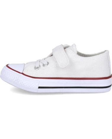 SNEAKERS TELA BUBBLE BOBBLE BUBBLE KIDS C510 BIANCHE CON VELCRO BLANCO