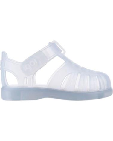 Infradito per Bambina e Bambino IGOR S10233-038 TOBBY VELCRO SANDALIAS CANGREJERAS UNISEX BLANCO