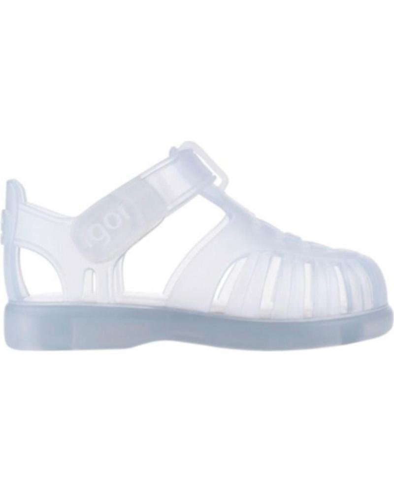 Infradito per Bambina e Bambino IGOR S10233-038 TOBBY VELCRO SANDALIAS CANGREJERAS UNISEX BLANCO