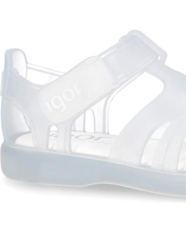 Infradito per Bambina e Bambino IGOR S10233-038 TOBBY VELCRO SANDALIAS CANGREJERAS UNISEX BLANCO