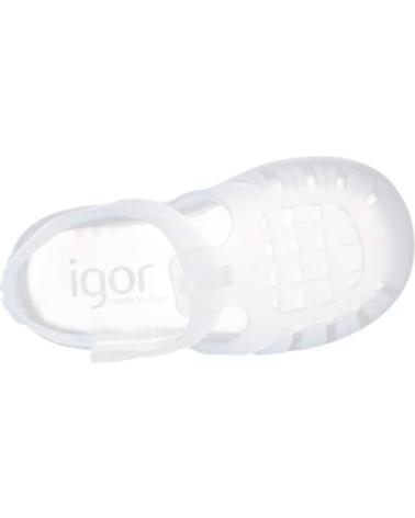 Infradito per Bambina e Bambino IGOR S10233-038 TOBBY VELCRO SANDALIAS CANGREJERAS UNISEX BLANCO