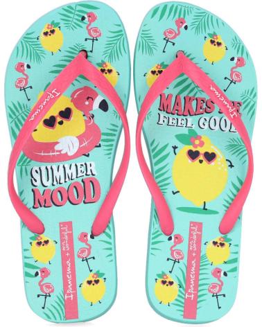 Tongs pour Fille IPANEMA 83592 MR WONDERFUL IV NINA VERDE-ROSA