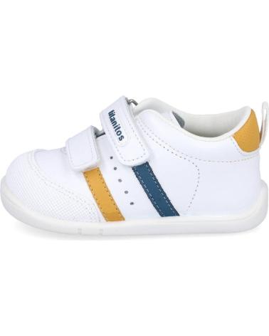 Zapatillas deporte pour Garçon TITANITOS B500-AMANCIO CALZADO RESPETUOSO INFANTIL BLANCO-MOSTAZA