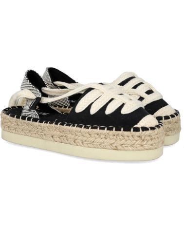 Woman and girl Sandals CONGUITOS BJSH355001 ALPARGATAS DE ESPARTO PARA NINA NEGRO