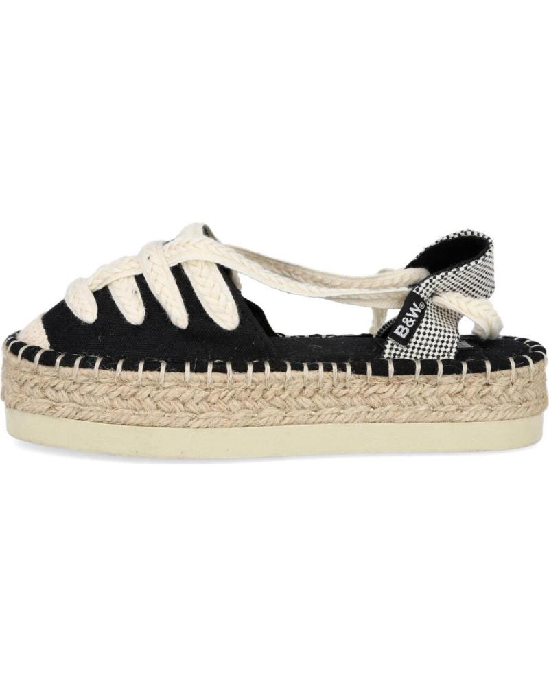 Woman and girl Sandals CONGUITOS BJSH355001 ALPARGATAS DE ESPARTO PARA NINA NEGRO
