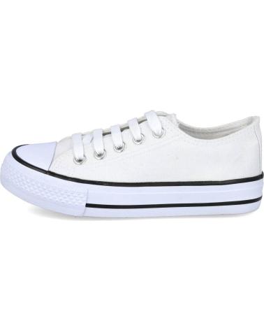 Sportivo per Bambina L&R SHOES LR SHOES H-22 ZAPATILLAS DE LONA UNISEX BLANCO-NEGRO