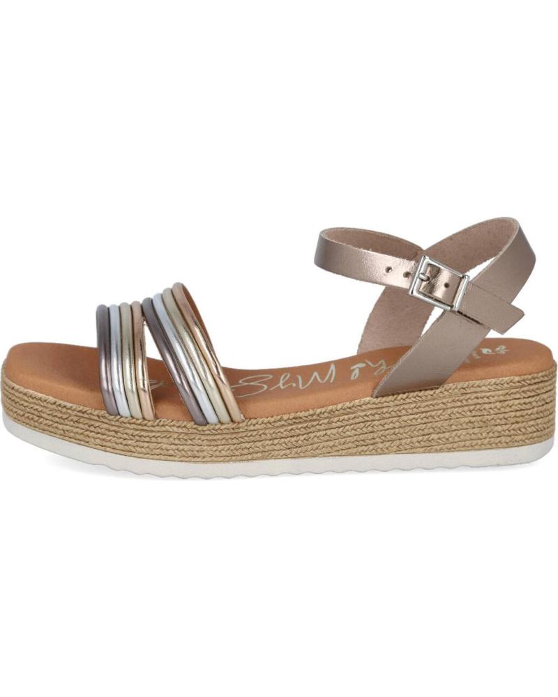 Sandalen für Damen OH MY SANDALS 5435 SANDALIAS DE CUNA PLANA DE MUJER CAVA COMBINADO