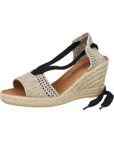 Sandalias de Mujer CALZAMUR 40191 ALPARGATAS DE CUNA CON CINTAS PARA MUJER NEGRO