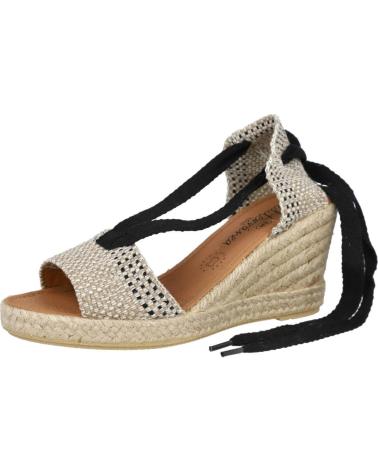 Sandalias de Mujer CALZAMUR 40191 ALPARGATAS DE CUNA CON CINTAS PARA MUJER NEGRO