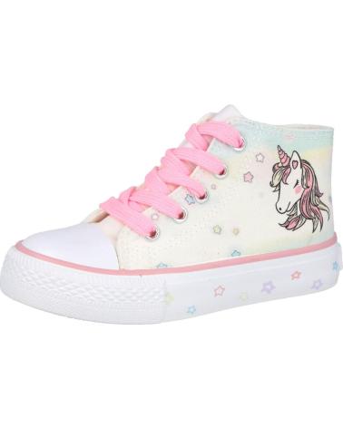 Sneaker für Mädchen BUBBLE BOBBLE BUBBLE KIDS C912 BOTAS DE LONA PARA NINA BLANCO