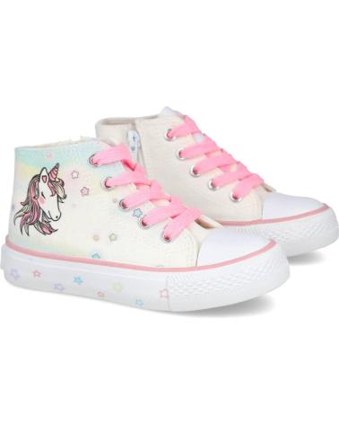 Sneaker für Mädchen BUBBLE BOBBLE BUBBLE KIDS C912 BOTAS DE LONA PARA NINA BLANCO