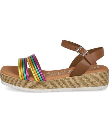 Sandalen für Damen OH MY SANDALS 5435 SANDALIAS DE CUNA PLANA DE MUJER ROBLE COMBINADO