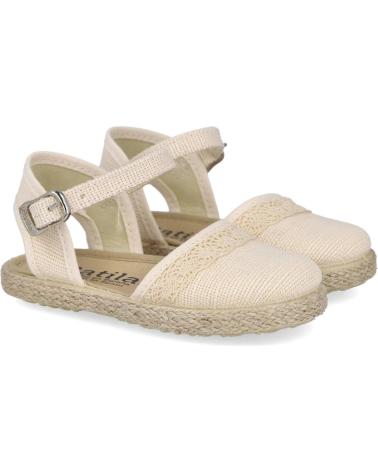 Sneaker für Mädchen BATILAS 458-03126 ALPARGATAS DE ESPARTO PARA NINA BEIGE