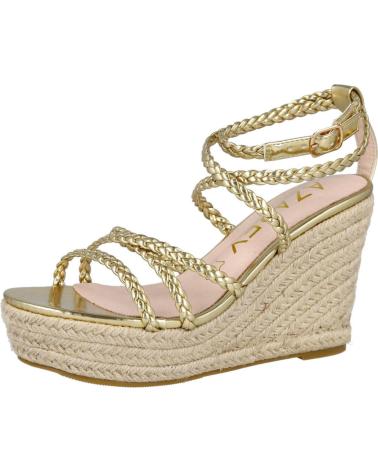 Sandalias de Mujer AZAREY 572H436M CUNA YUTE TRENZADA MUJER ORO