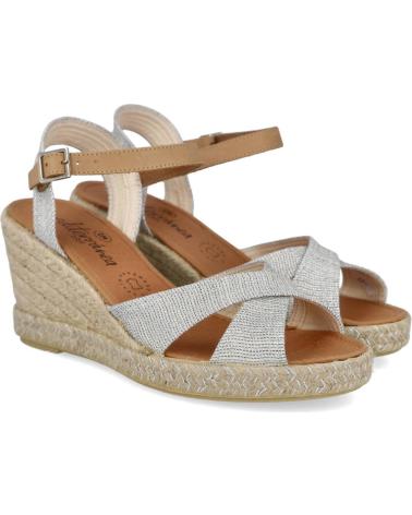 Sandalias de Mujer CALZAMUR 40204 CUNAS MUJER PLATA