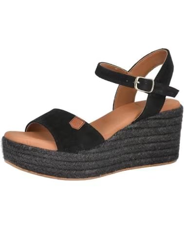 Sandálias de Mulher POPA CUNAS DE ESPARTO LR031-AKUMAL-BLACK PARA MUJER EN COLOR NEGR NEGRO