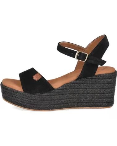Sandálias de Mulher POPA CUNAS DE ESPARTO LR031-AKUMAL-BLACK PARA MUJER EN COLOR NEGR NEGRO