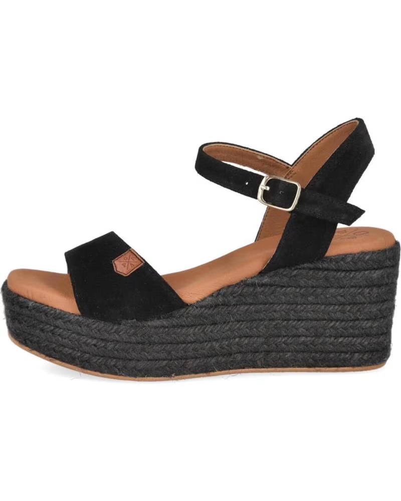 Sandálias de Mulher POPA CUNAS DE ESPARTO LR031-AKUMAL-BLACK PARA MUJER EN COLOR NEGR NEGRO