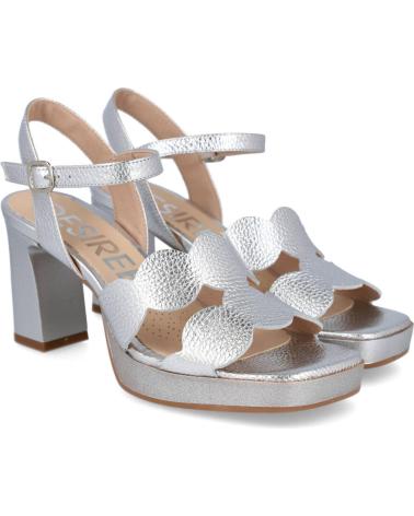 Shuhe ferse für Damen DESIREÉ DESIREE JUDIT7 SANDALIAS PIEL TACON MUJER PLATA