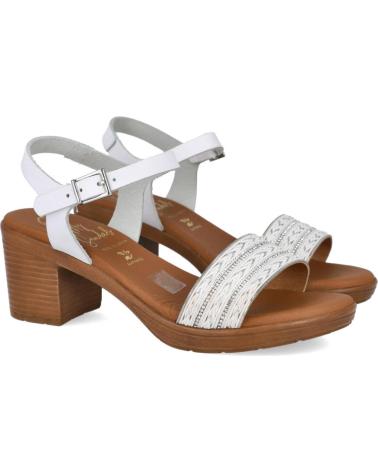 Sandálias de Mulher OH MY SANDALS 5267 SANDALIAS DE TACON MEDIO MUJER BLANCO COMBINADO
